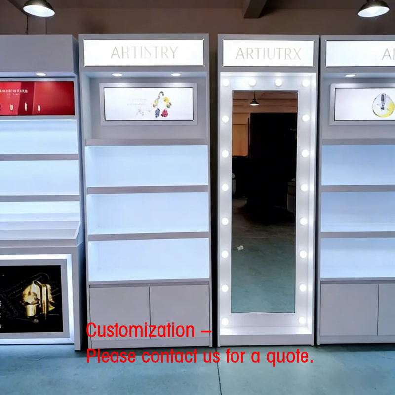 Luxury Skincare Display - custom.Custom Luxury Stainless Steel Skincare Armoire