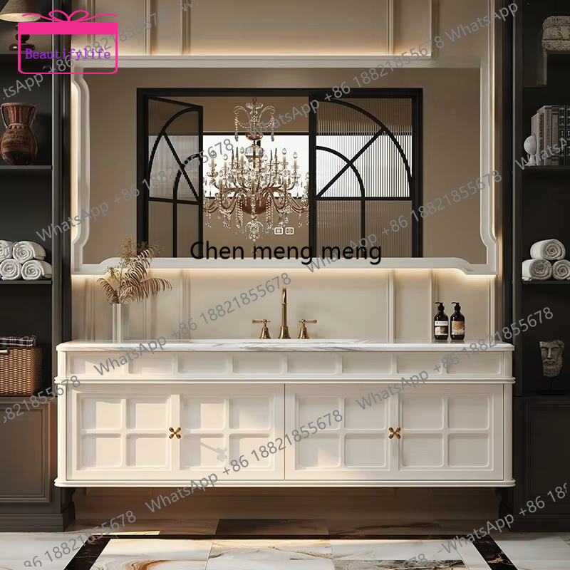 Luxury Skincare Display - YL French Retro Bathroom Cabinet Space